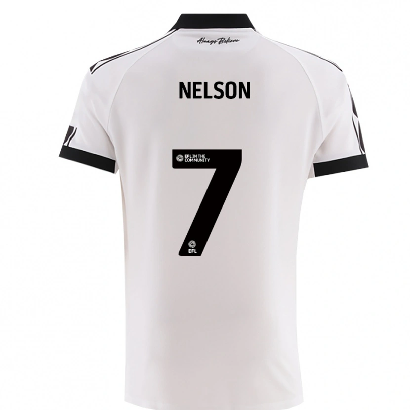 Danxen Męski Raekwon Nelson #7 Biało-Czarny Wyjazdowa Koszulka 2025/26 Koszulki Klubowe