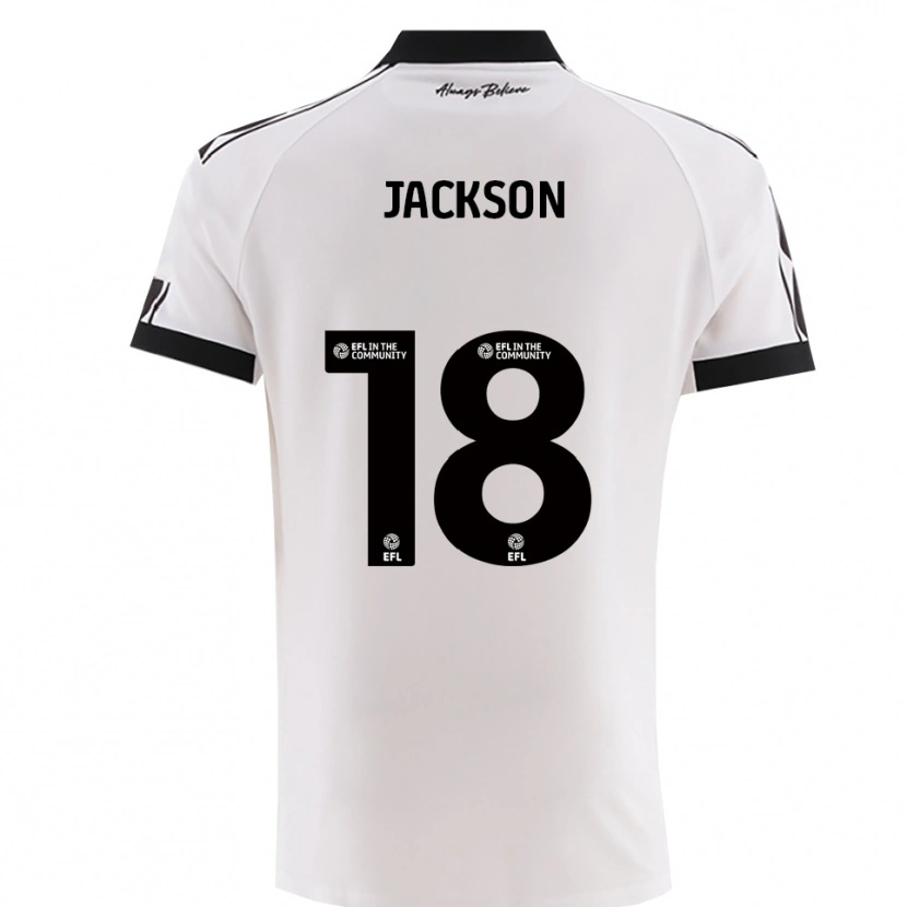 Danxen Męski Trayvion Jackson #18 Biało-Czarny Wyjazdowa Koszulka 2025/26 Koszulki Klubowe