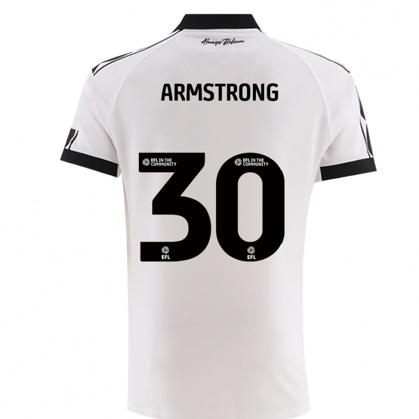 Danxen Męski Sinclair Armstrong #30 Biało-Czarny Wyjazdowa Koszulka 2025/26 Koszulki Klubowe