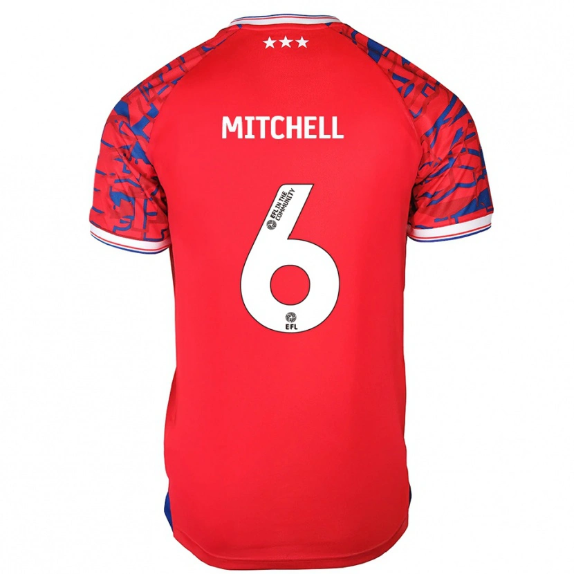 Danxen Męski Leah Mitchell #6 Czerwono-Niebieski Wyjazdowa Koszulka 2025/26 Koszulki Klubowe