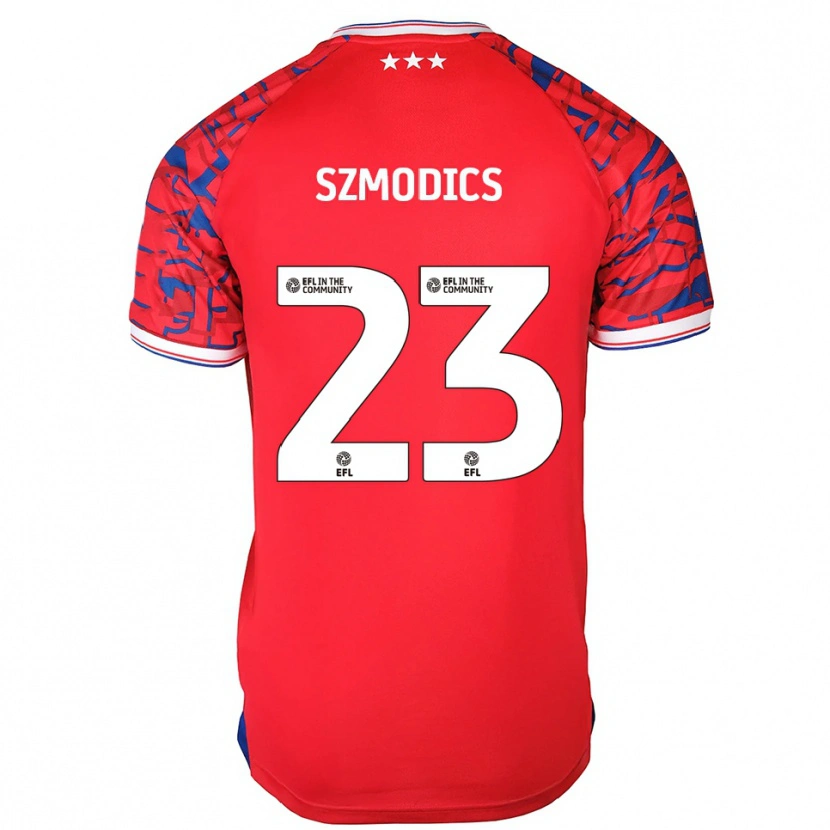 Danxen Męski Sammie Szmodics #23 Czerwono-Niebieski Wyjazdowa Koszulka 2025/26 Koszulki Klubowe