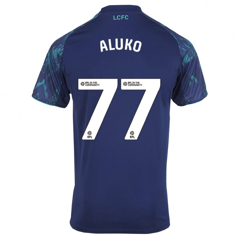 Danxen Męski Olabade Aluko #77 Granatowo-Zielono-Biały Wyjazdowa Koszulka 2025/26 Koszulki Klubowe