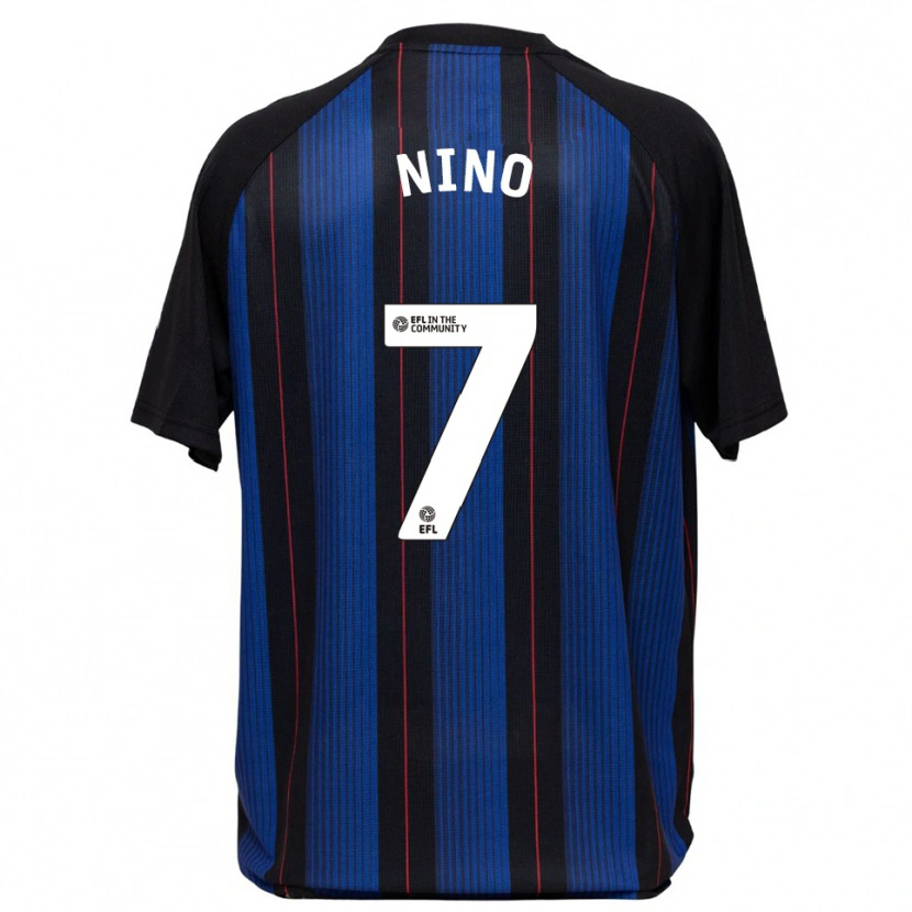 Danxen Męski Collins Nino #7 Niebiesko-Czarny Wyjazdowa Koszulka 2025/26 Koszulki Klubowe