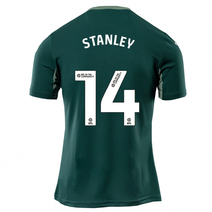 Danxen Męski Kathryn Stanley #14 Zielono-Biało-Fioletowy Wyjazdowa Koszulka 2025/26 Koszulki Klubowe
