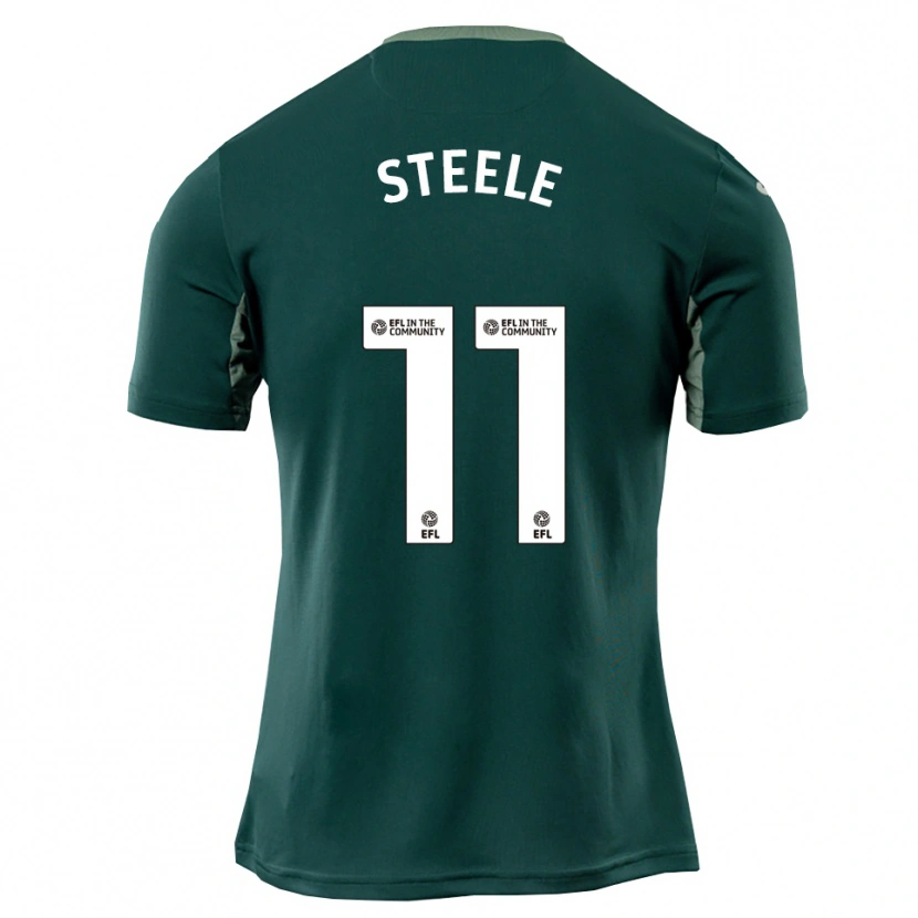 Danxen Męski Kahlil Steele #11 Zielono-Biało-Fioletowy Wyjazdowa Koszulka 2025/26 Koszulki Klubowe