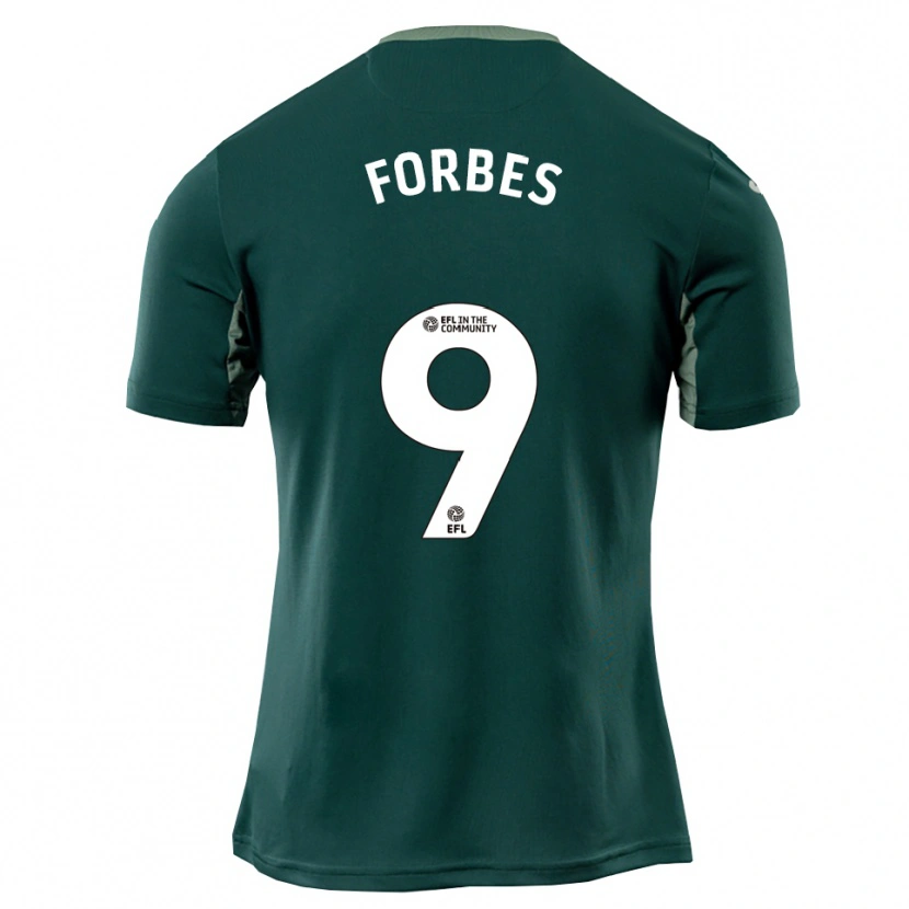 Danxen Męski Brandon Forbes #9 Zielono-Biało-Fioletowy Wyjazdowa Koszulka 2025/26 Koszulki Klubowe