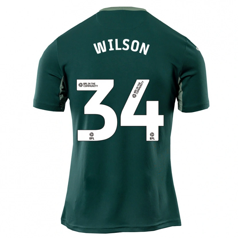 Danxen Męski Drew Wilson #34 Zielono-Biało-Fioletowy Wyjazdowa Koszulka 2025/26 Koszulki Klubowe