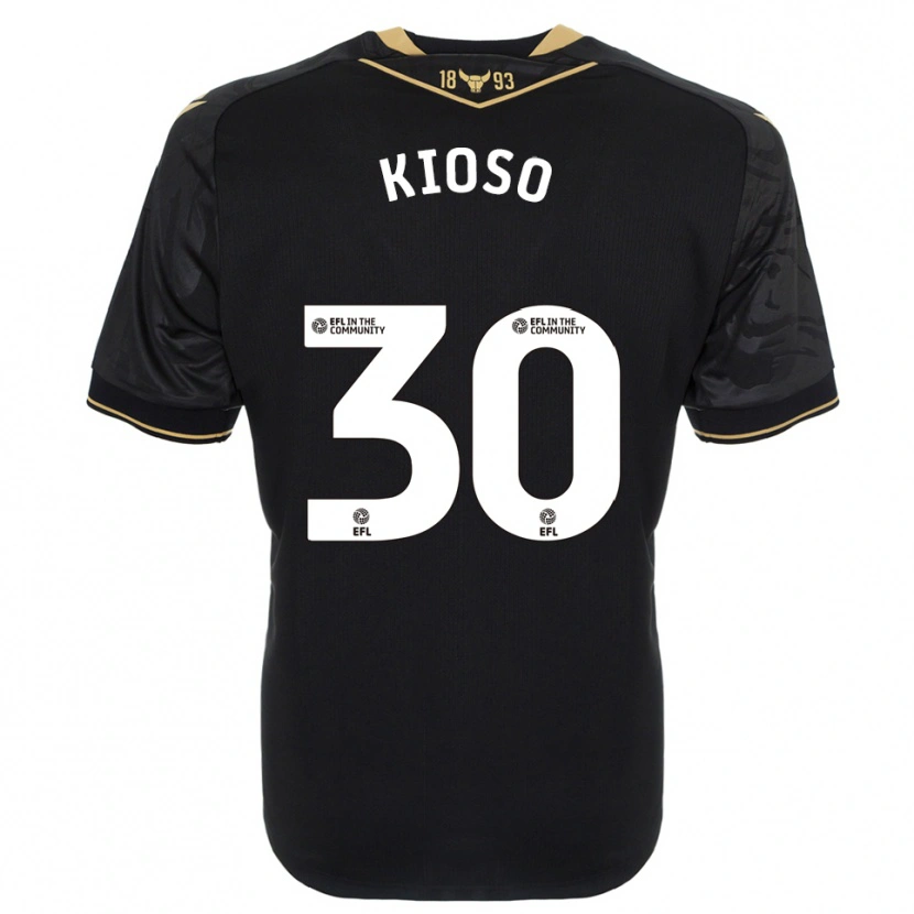 Danxen Męski Peter Kioso #30 Czarno-Złoty Wyjazdowa Koszulka 2025/26 Koszulki Klubowe