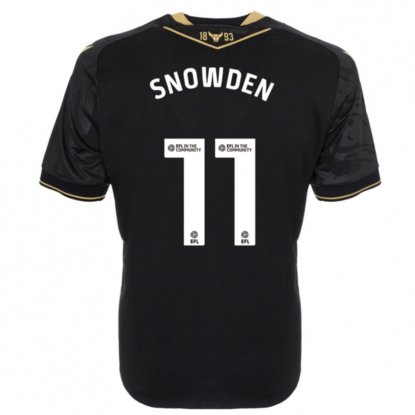 Danxen Męski Leo Snowden #11 Czarno-Złoty Wyjazdowa Koszulka 2025/26 Koszulki Klubowe