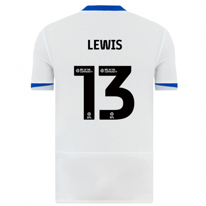 Danxen Męski Karl Lewis #13 Biało-Czarny Wyjazdowa Koszulka 2025/26 Koszulki Klubowe