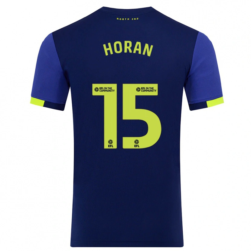 Danxen Męski Ellis Horan #15 Granatowo-Żółty Wyjazdowa Koszulka 2025/26 Koszulki Klubowe