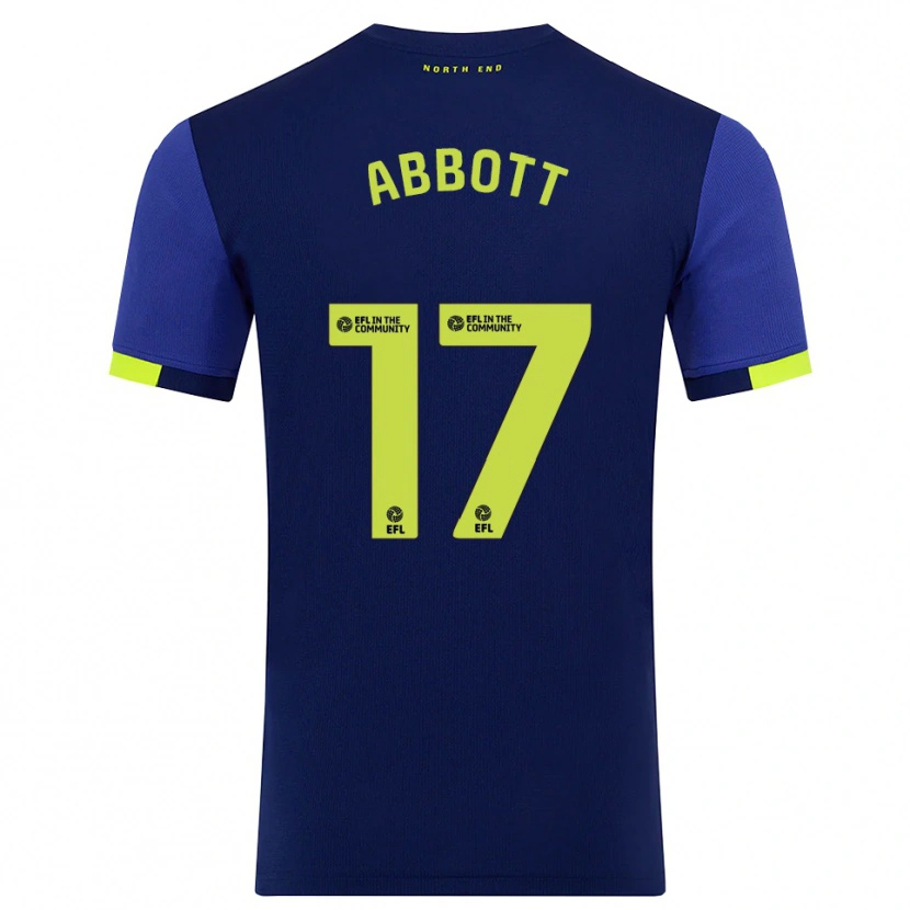 Danxen Męski Becky Abbott #17 Granatowo-Żółty Wyjazdowa Koszulka 2025/26 Koszulki Klubowe