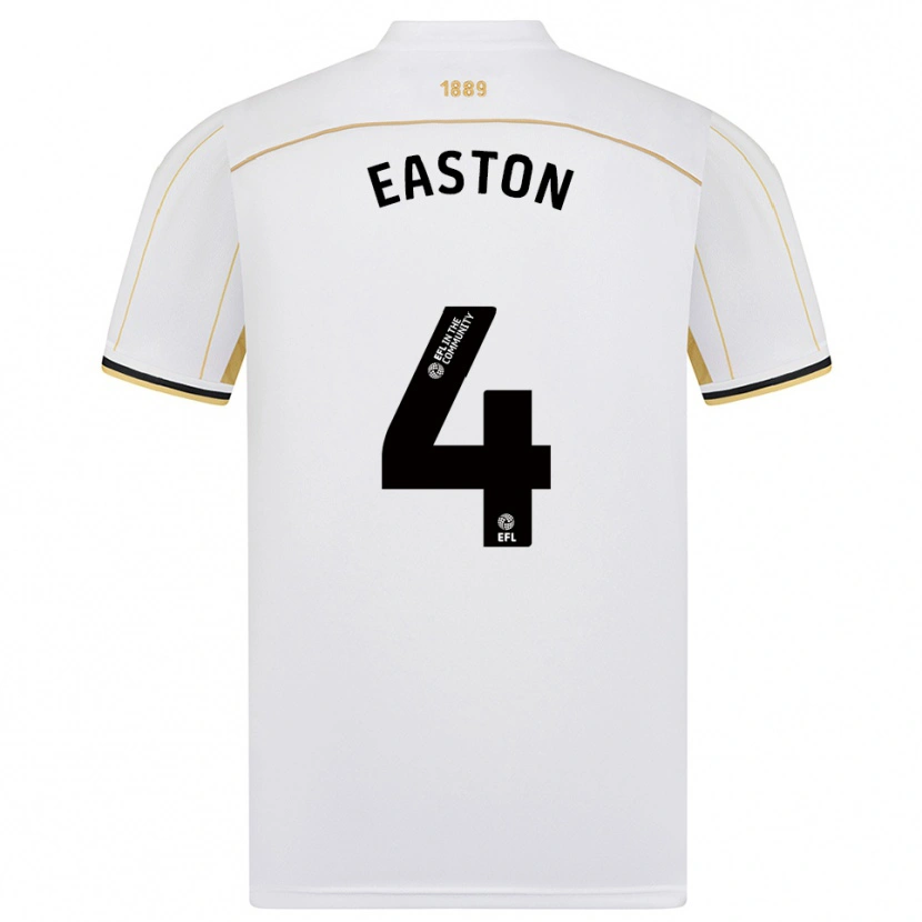 Danxen Męski Evan Easton #4 Biało-Złoty Wyjazdowa Koszulka 2025/26 Koszulki Klubowe