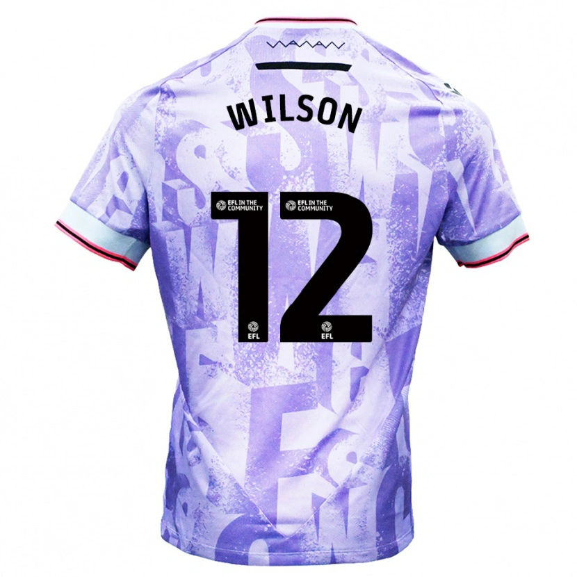Danxen Męski Ryan Wilson #12 Liliowo-Biały Wyjazdowa Koszulka 2025/26 Koszulki Klubowe