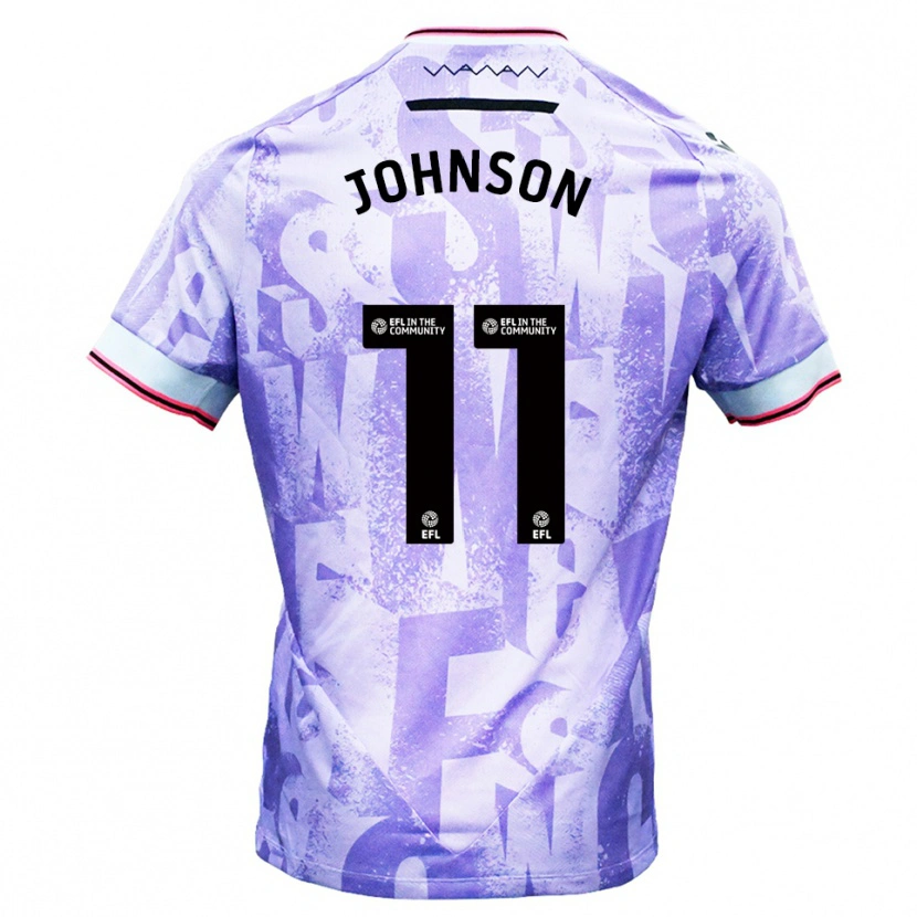Danxen Męski Reece Johnson #11 Liliowo-Biały Wyjazdowa Koszulka 2025/26 Koszulki Klubowe