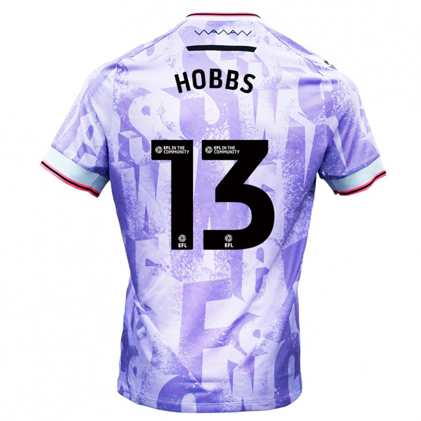 Danxen Męski Charlie Hobbs #13 Liliowo-Biały Wyjazdowa Koszulka 2025/26 Koszulki Klubowe