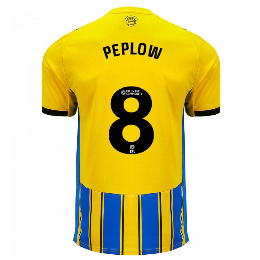 Danxen Męski Chloe Peplow #8 Niebiesko-Żółty Wyjazdowa Koszulka 2025/26 Koszulki Klubowe