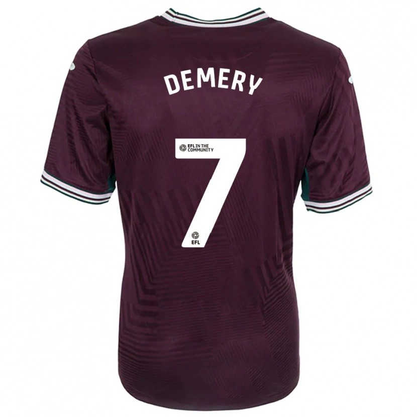 Danxen Męski Caleb Demery #7 Rdzawy Czerwono-Biały Wyjazdowa Koszulka 2025/26 Koszulki Klubowe