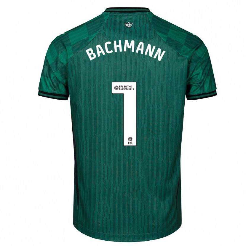 Danxen Męski Daniel Bachmann #1 Zielono-Czarny Wyjazdowa Koszulka 2025/26 Koszulki Klubowe