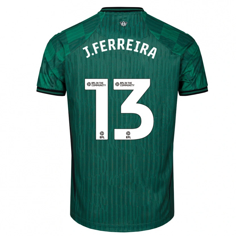 Danxen Męski João Ferreira #13 Zielono-Czarny Wyjazdowa Koszulka 2025/26 Koszulki Klubowe
