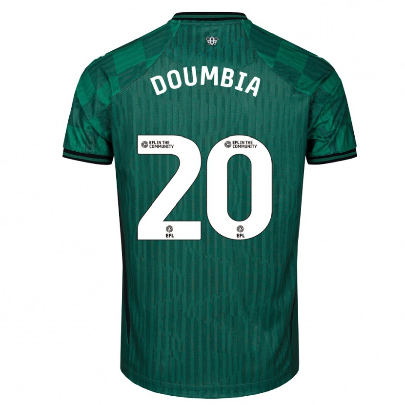 Danxen Męski Mamadou Doumbia #20 Zielono-Czarny Wyjazdowa Koszulka 2025/26 Koszulki Klubowe