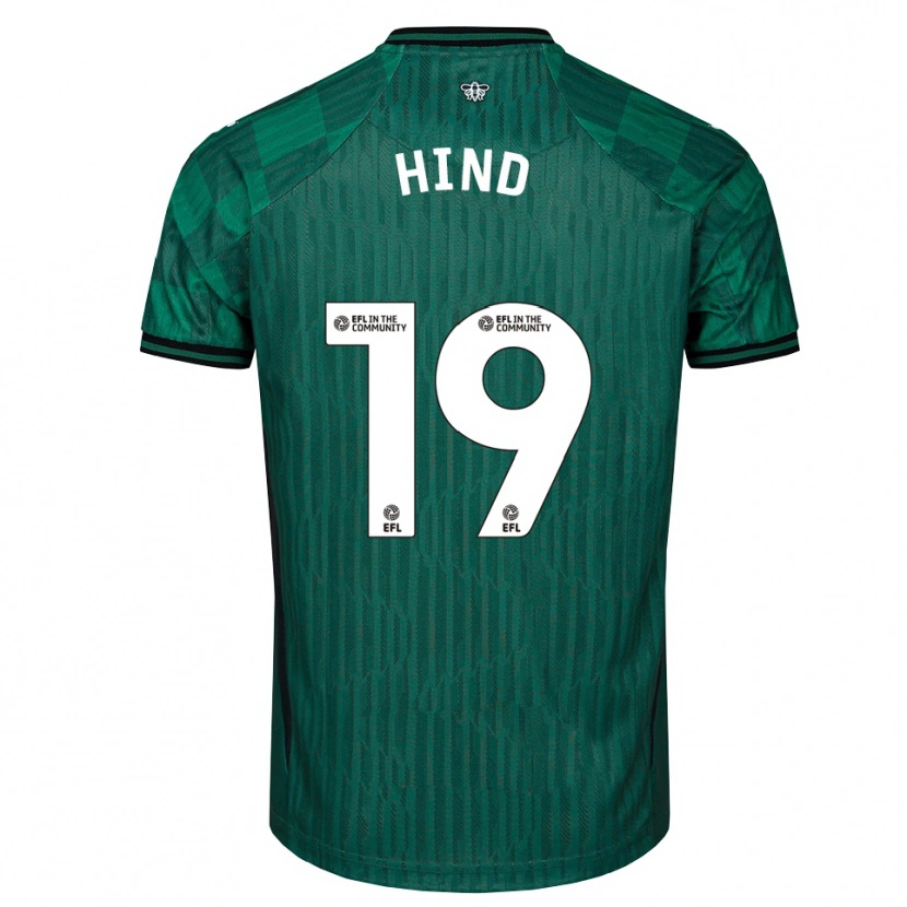 Danxen Męski Daisy Hind #19 Zielono-Czarny Wyjazdowa Koszulka 2025/26 Koszulki Klubowe