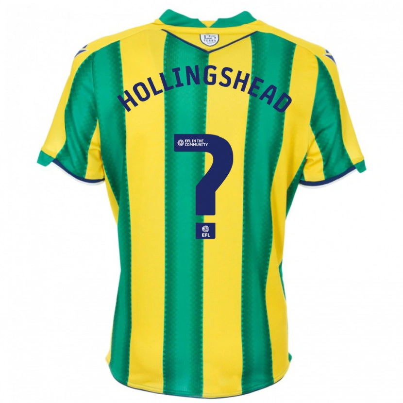 Danxen Męski Ronnie Hollingshead #0 Żółto-Zielony Wyjazdowa Koszulka 2025/26 Koszulki Klubowe