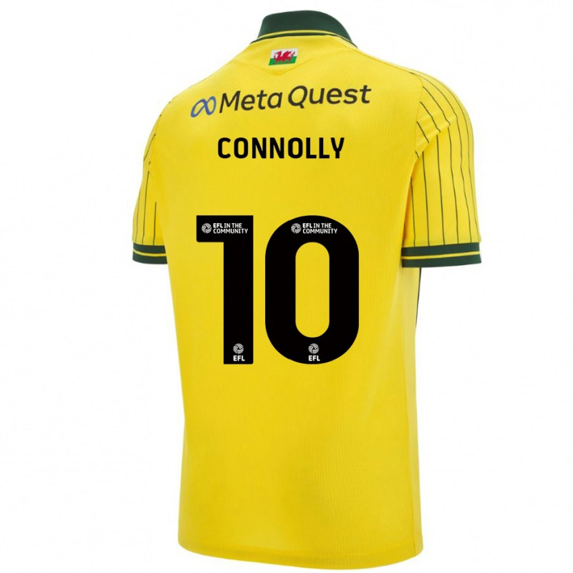 Danxen Męski Anthony Connolly #10 Żółto-Zielony Wyjazdowa Koszulka 2025/26 Koszulki Klubowe