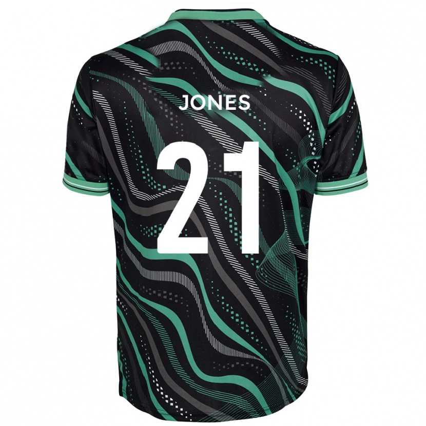 Danxen Męski Jordan Jones #21 Czarno-Zielony Wyjazdowa Koszulka 2025/26 Koszulki Klubowe
