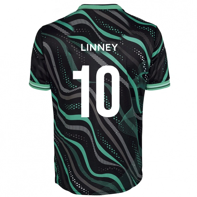 Danxen Męski Regan Linney #10 Czarno-Zielony Wyjazdowa Koszulka 2025/26 Koszulki Klubowe