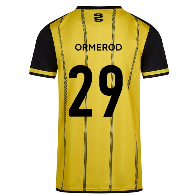 Danxen Męski Danny Ormerod #29 Żółto-Czarny Wyjazdowa Koszulka 2025/26 Koszulki Klubowe