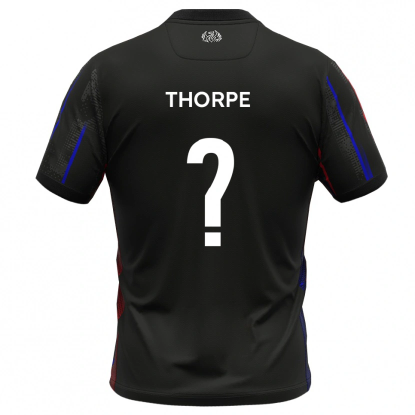 Danxen Męski Harry Thorpe #0 Czarno-Czerwony Wyjazdowa Koszulka 2025/26 Koszulki Klubowe