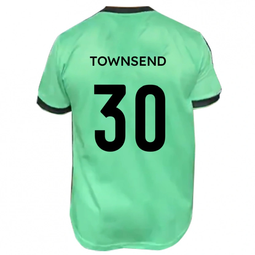 Danxen Męski Nick Townsend #30 Turkusowo-Czarny Wyjazdowa Koszulka 2025/26 Koszulki Klubowe