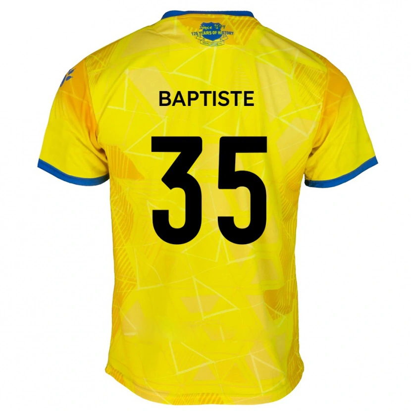 Danxen Męski Dante Baptiste #35 Żółto-Niebieski Wyjazdowa Koszulka 2025/26 Koszulki Klubowe