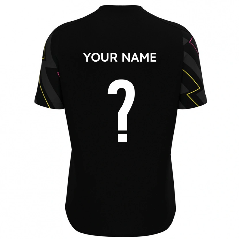 Danxen Męski Twoje Imię #0 Czarno-Szary Wyjazdowa Koszulka 2025/26 Koszulki Klubowe