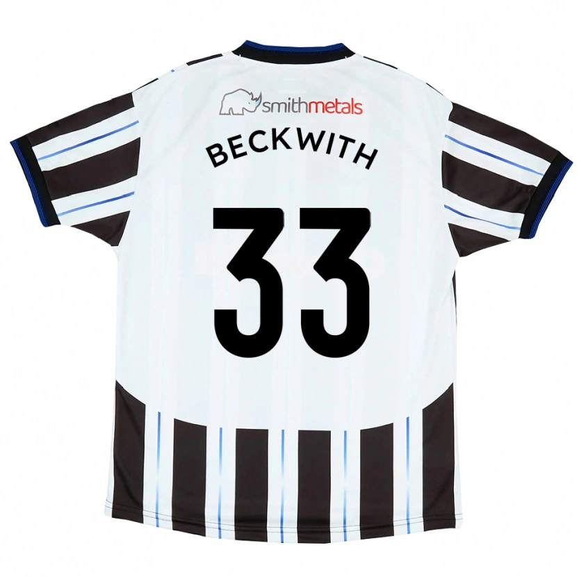 Danxen Męski Sam Beckwith #33 Biało-Czarny Wyjazdowa Koszulka 2025/26 Koszulki Klubowe
