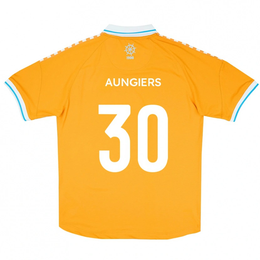 Danxen Męski Joe Aungiers #30 Żółto-Niebieski Wyjazdowa Koszulka 2025/26 Koszulki Klubowe