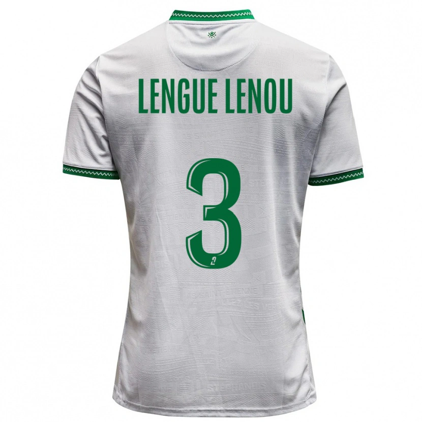 Danxen Męski Maxime Lengue Lenou #3 Biało-Zielony Wyjazdowa Koszulka 2025/26 Koszulki Klubowe