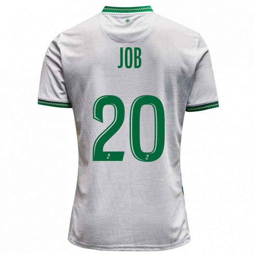 Danxen Męski Taëryne Job #20 Biało-Zielony Wyjazdowa Koszulka 2025/26 Koszulki Klubowe