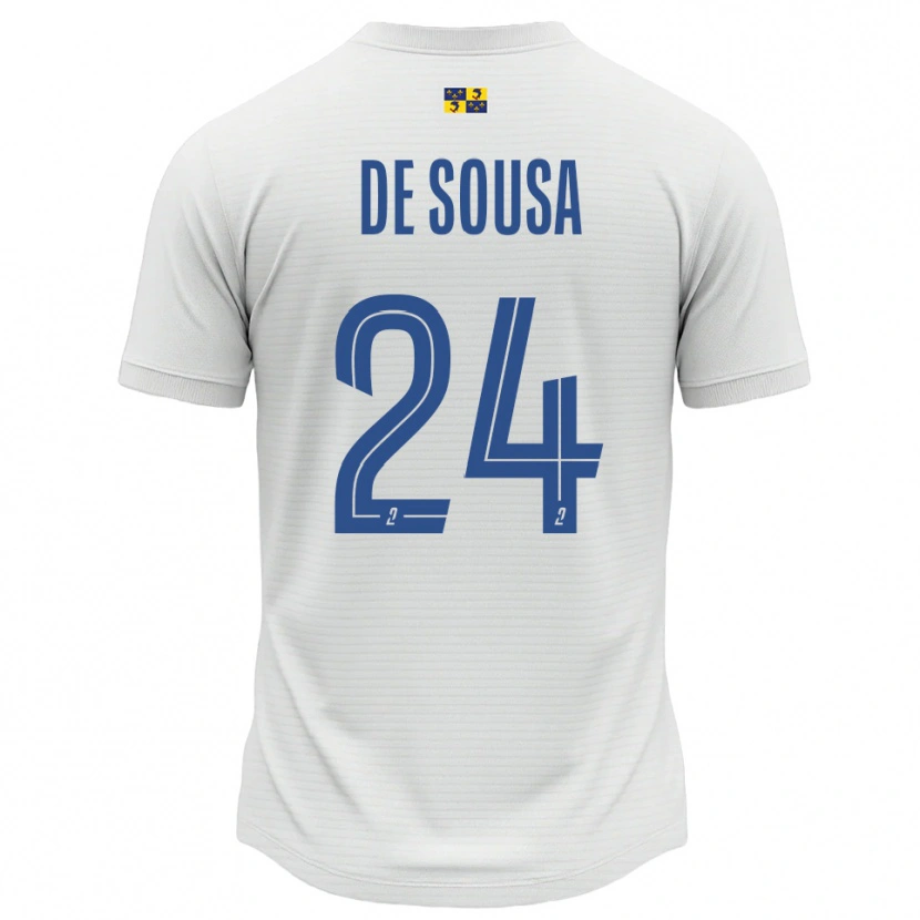 Danxen Męski Tifanie De Sousa #24 Biało-Niebieski Wyjazdowa Koszulka 2025/26 Koszulki Klubowe