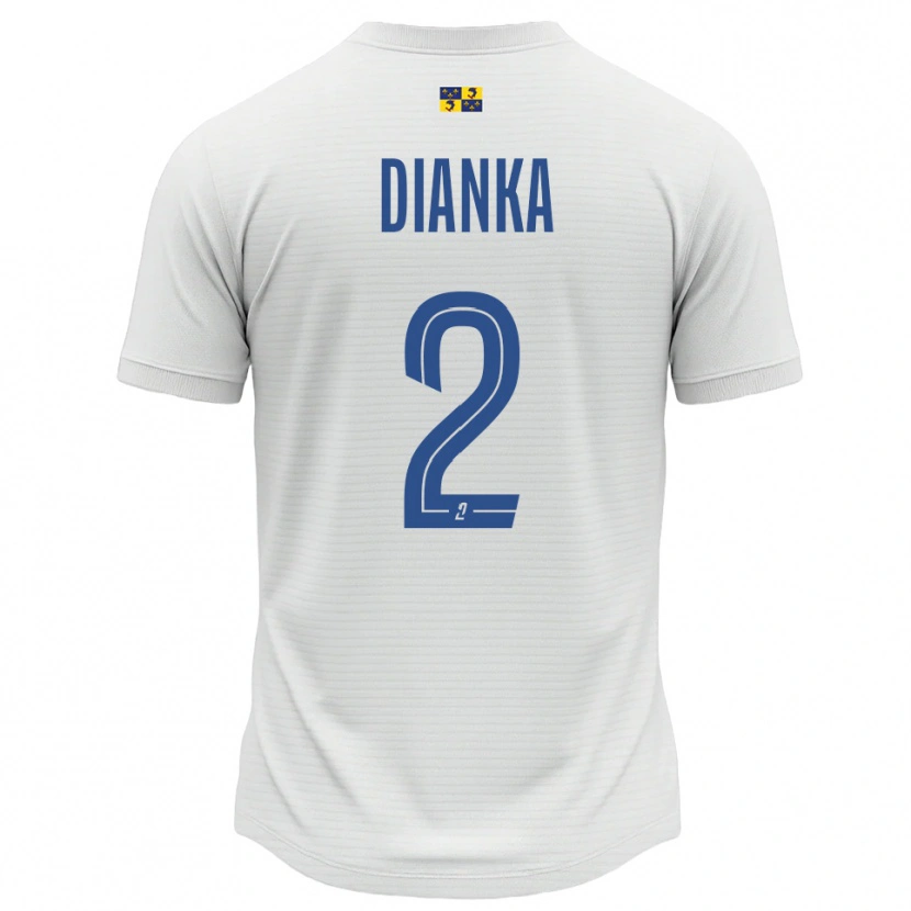 Danxen Męski Djibril Dianka #2 Biało-Niebieski Wyjazdowa Koszulka 2025/26 Koszulki Klubowe