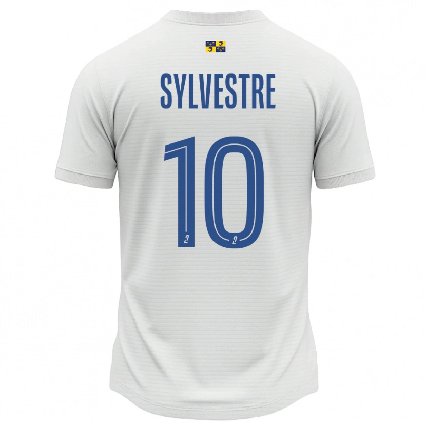 Danxen Męski Eddy Sylvestre #10 Biało-Niebieski Wyjazdowa Koszulka 2025/26 Koszulki Klubowe
