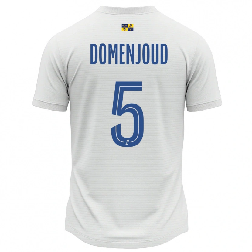 Danxen Męski Elsa Domenjoud #5 Biało-Niebieski Wyjazdowa Koszulka 2025/26 Koszulki Klubowe