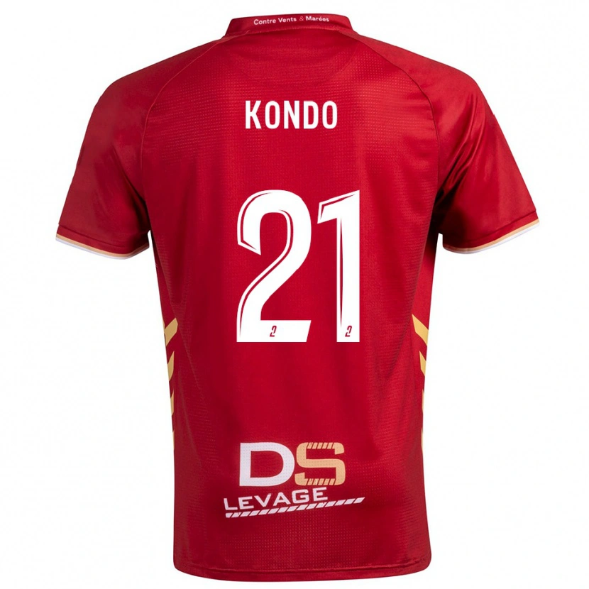 Danxen Męski Geoffrey Kondo #21 Bordowo-Złoty Wyjazdowa Koszulka 2025/26 Koszulki Klubowe
