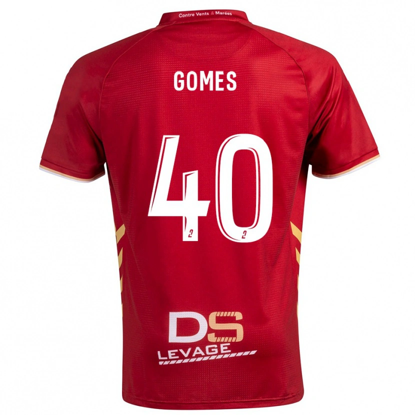Danxen Męski Yvan Gomes #40 Bordowo-Złoty Wyjazdowa Koszulka 2025/26 Koszulki Klubowe