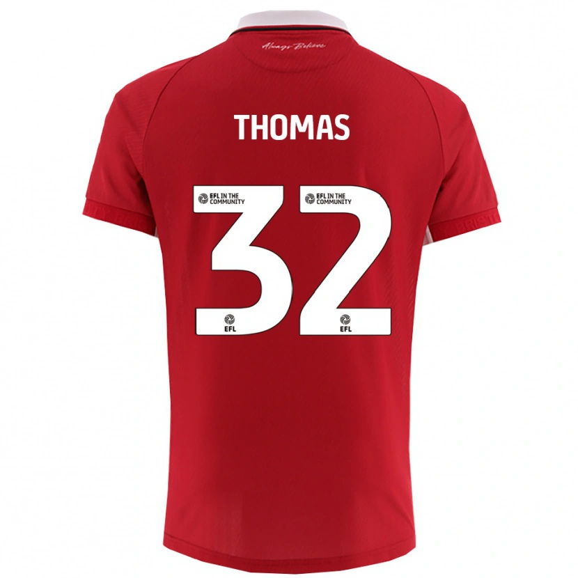 Danxen Kobiety Lewis Thomas #32 Biało-Czerwony Domowa Koszulka 2025/26 Koszulki Klubowe