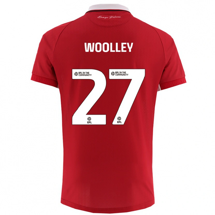 Danxen Kobiety Jesse Woolley #27 Biało-Czerwony Domowa Koszulka 2025/26 Koszulki Klubowe