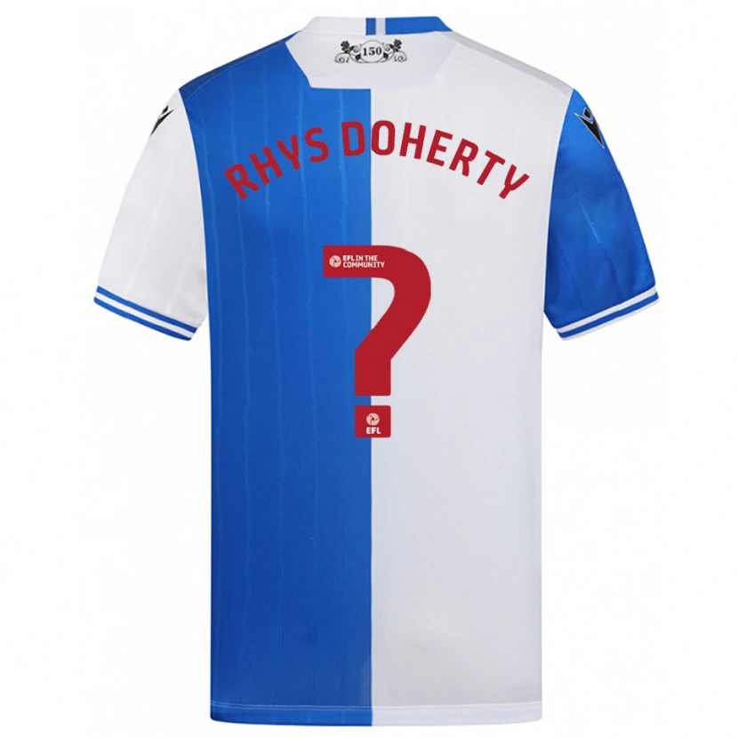 Danxen Kobiety Rhys Doherty #0 Niebiesko-Biały Domowa Koszulka 2025/26 Koszulki Klubowe