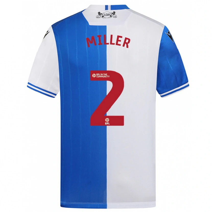 Danxen Kobiety Lewis Miller #2 Niebiesko-Biały Domowa Koszulka 2025/26 Koszulki Klubowe