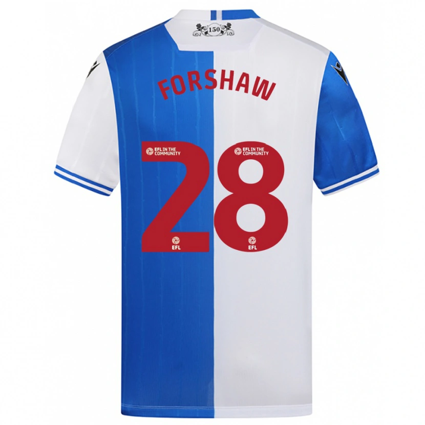 Danxen Kobiety Adam Forshaw #28 Niebiesko-Biały Domowa Koszulka 2025/26 Koszulki Klubowe